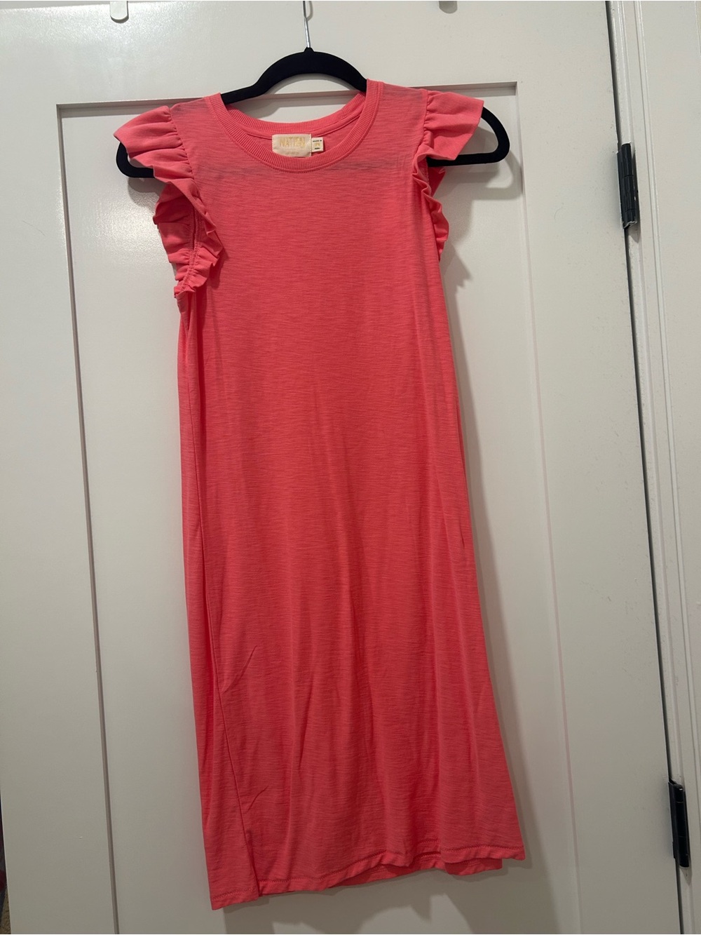 Nation LTD Pink Ruffle Sleeve Dress